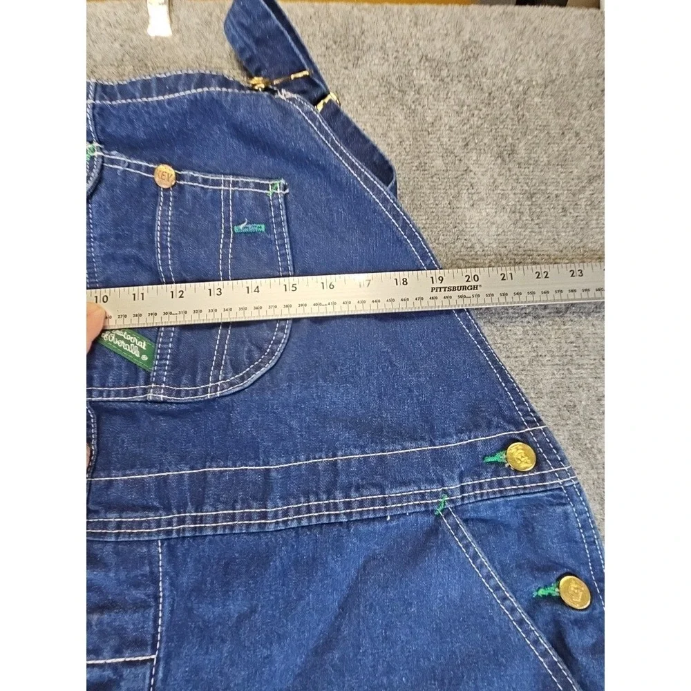 Vtg Key Imperial Mens 46x32 Carpenter Denim Bib Overalls USA Work Farm 1514